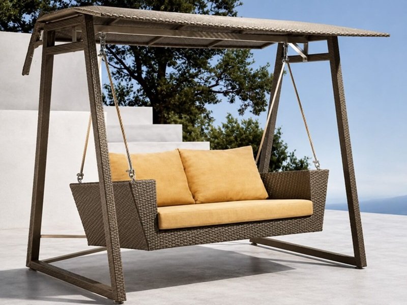Rattan Wicker Swing Thumb
